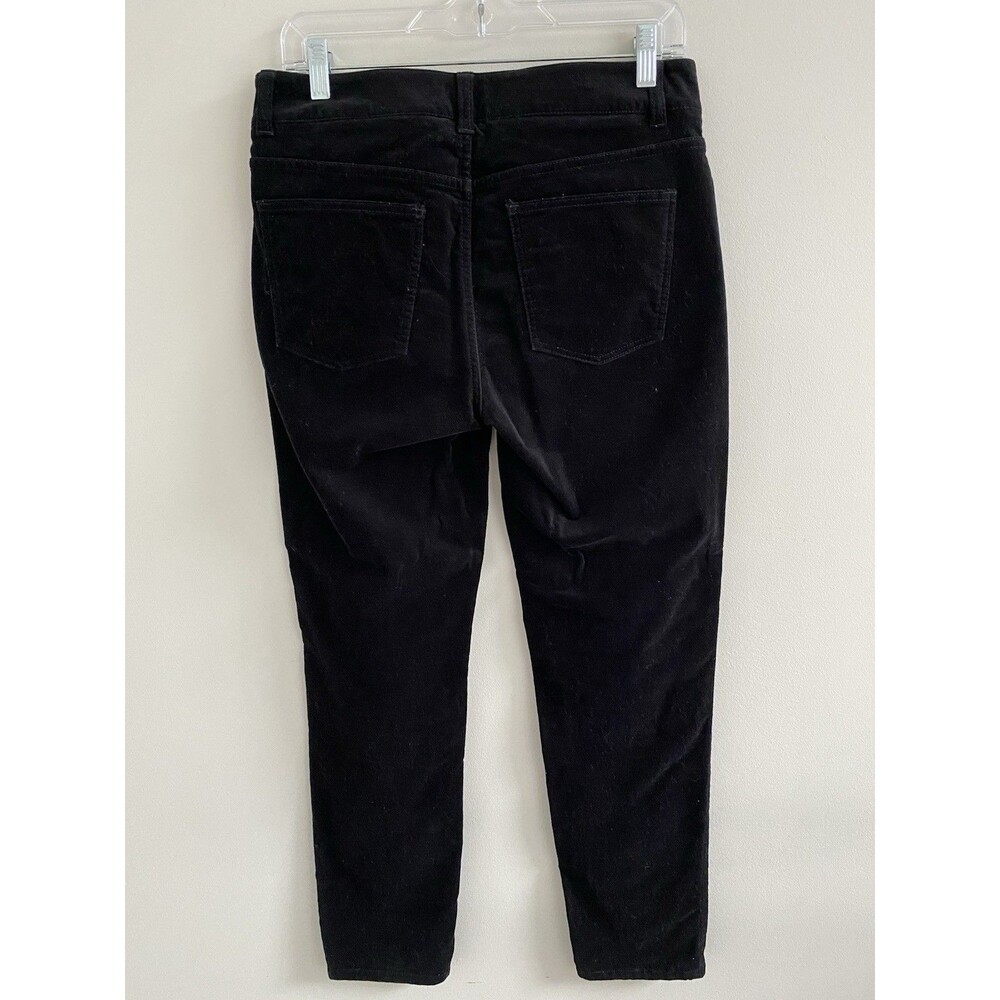 Talbots Black velvet Stretch Straight Leg Dress pants Women’s Size 6 Pockets - Picture 3 of 7